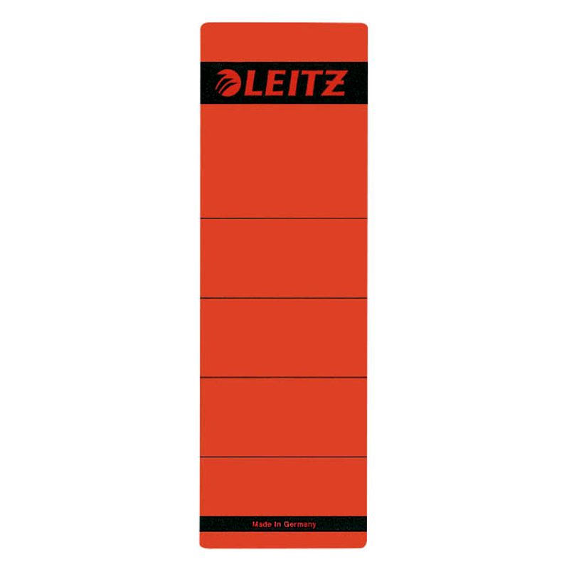 10 LEITZ Ordneretiketten 1642 rot für 8,0 cm Rückenbreite