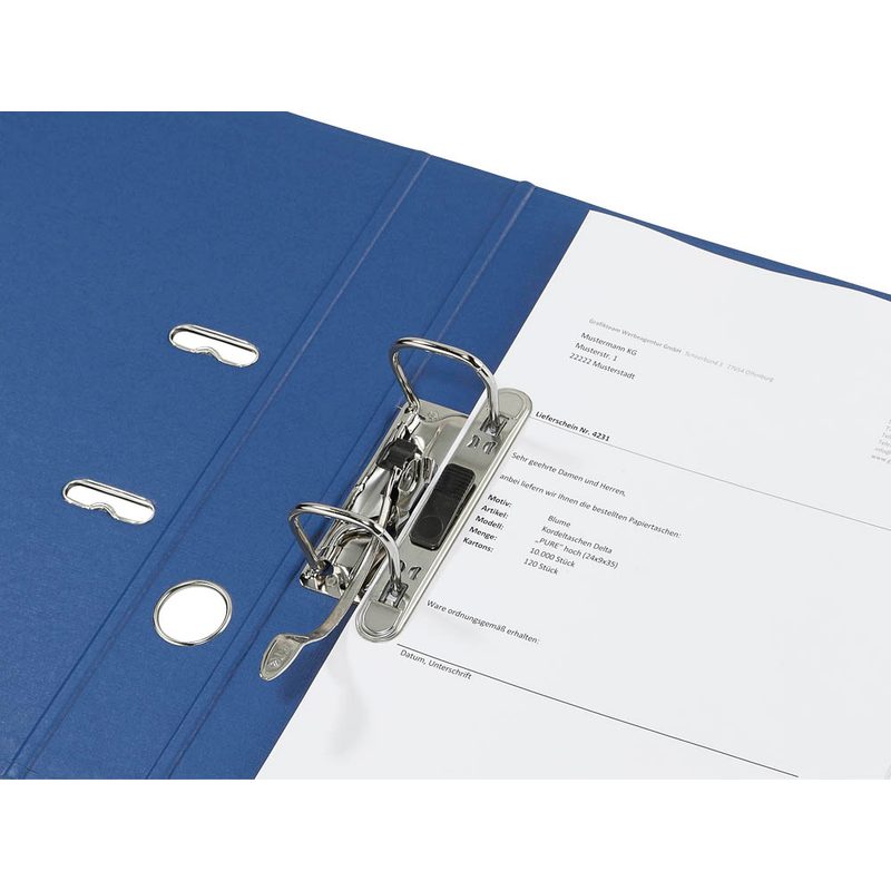 LEITZ 1007 Ordner blau Karton 8,0 cm DIN A4