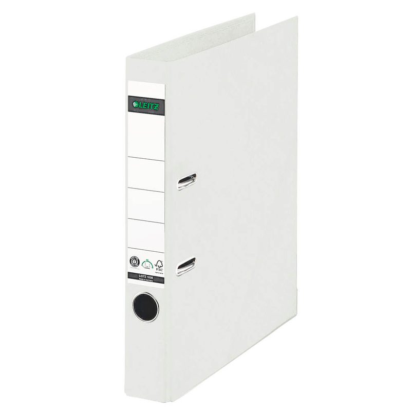 LEITZ 1008 Ordner signalweiß Karton 5,2 cm DIN A4