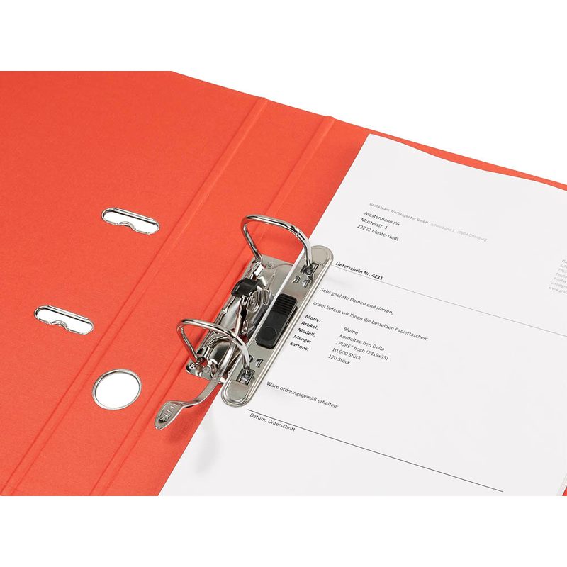 LEITZ 1008 Ordner hellrot Karton 5,2 cm DIN A4