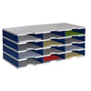 thumb-styro Sortierstation Styrodoc grau/blau mit 12 Fächer