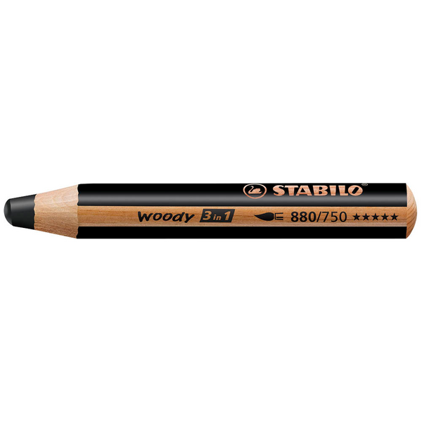 STABILO woody 3 in 1 Buntstift schwarz, 1 St.