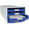 thumb-HAN Schubladenbox Impuls  blau 1013-14, DIN C4 mit 4 Schubladen