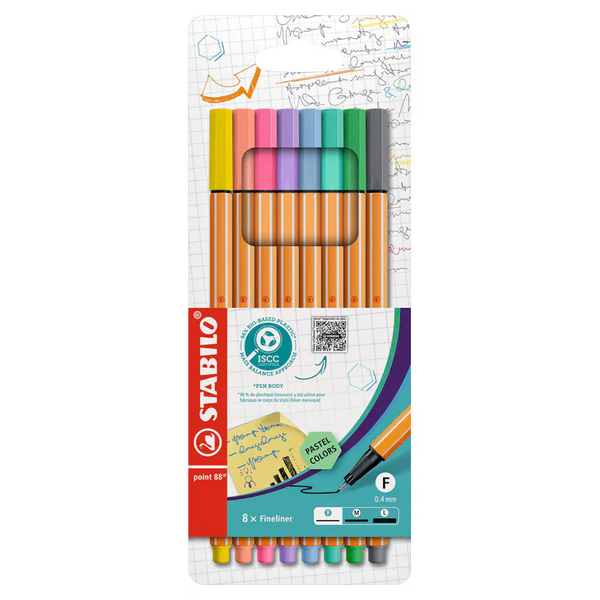 STABILO Point 88 Fineliner farbsortiert 0,4 mm, 8 St.