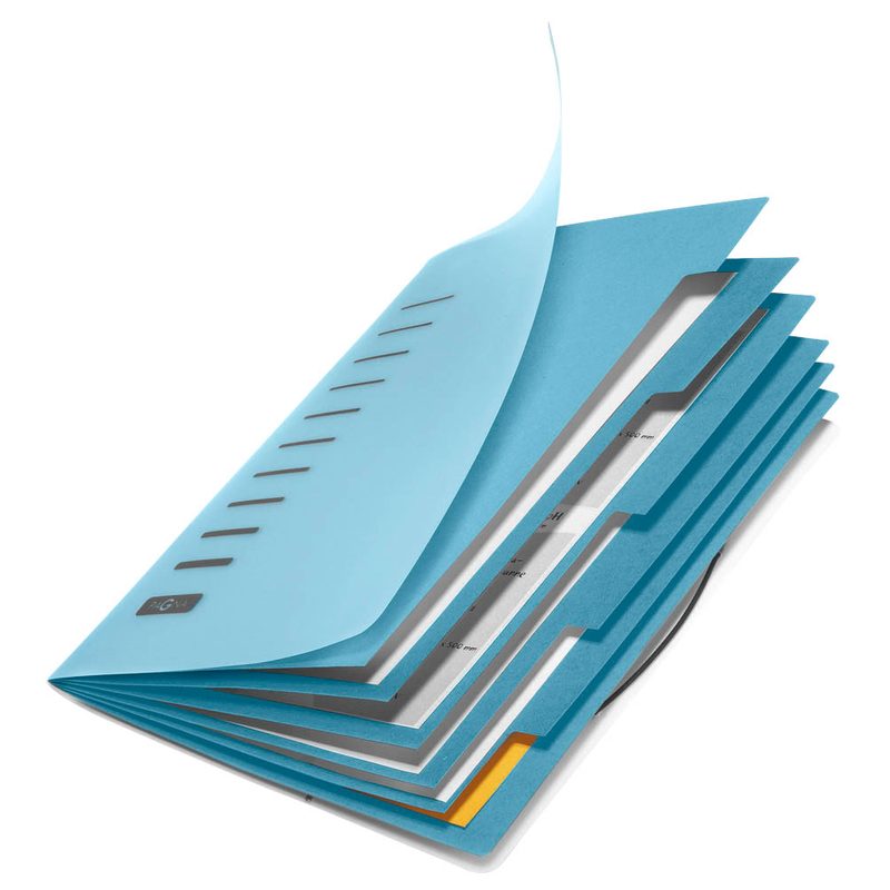 PAGNA Ordnungsmappe 6 Fächer blau