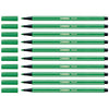 STABILO Pen 68 Filzstifte grün, 10 St.
