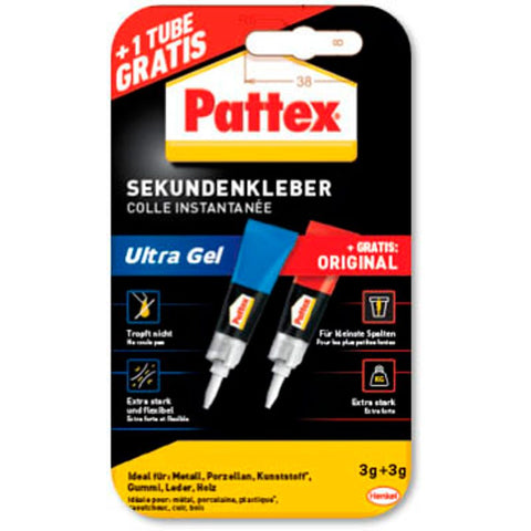 Pattex Ultra Gel Sekundenkleber 2x 3,0 g