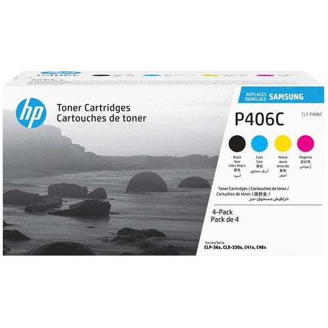 HP CLT-P406C (SU375A) schwarz, cyan, magenta, gelb Toner, 4er-Set