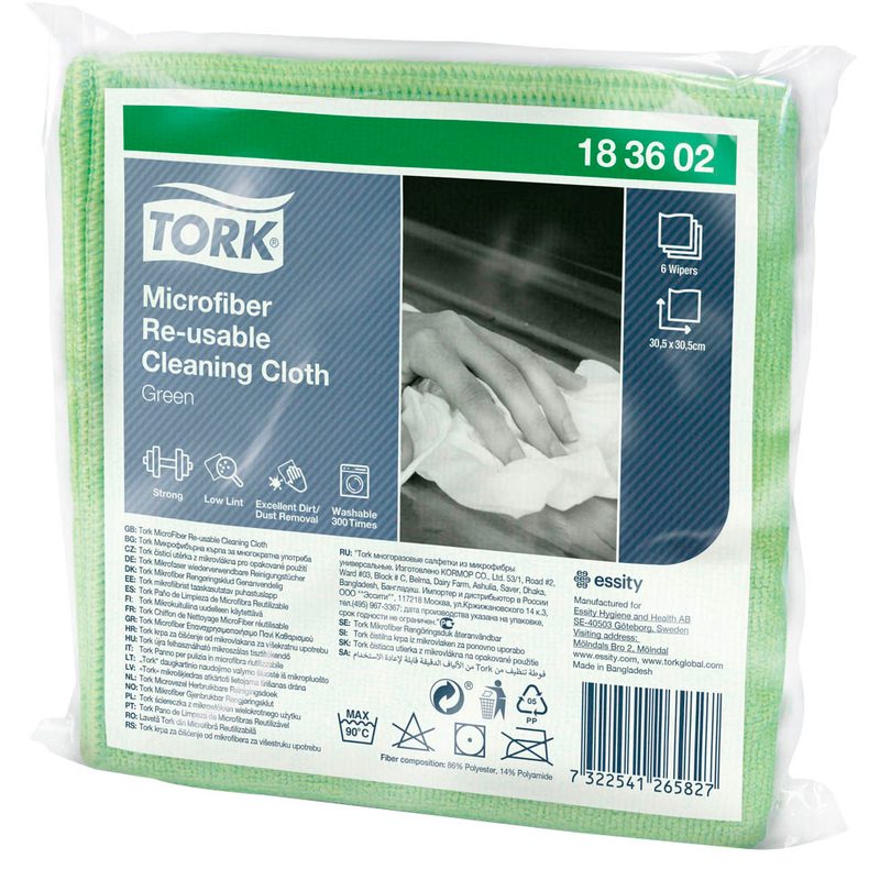 TORK Mikrofasertücher Polyester 90 °C waschbar, 6 St.