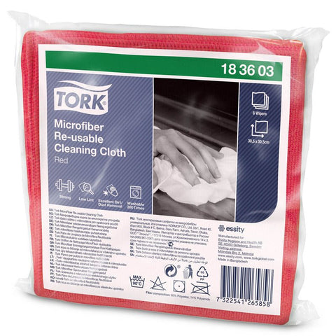 TORK Mikrofasertücher Polyester 90 °C waschbar, 6 St.