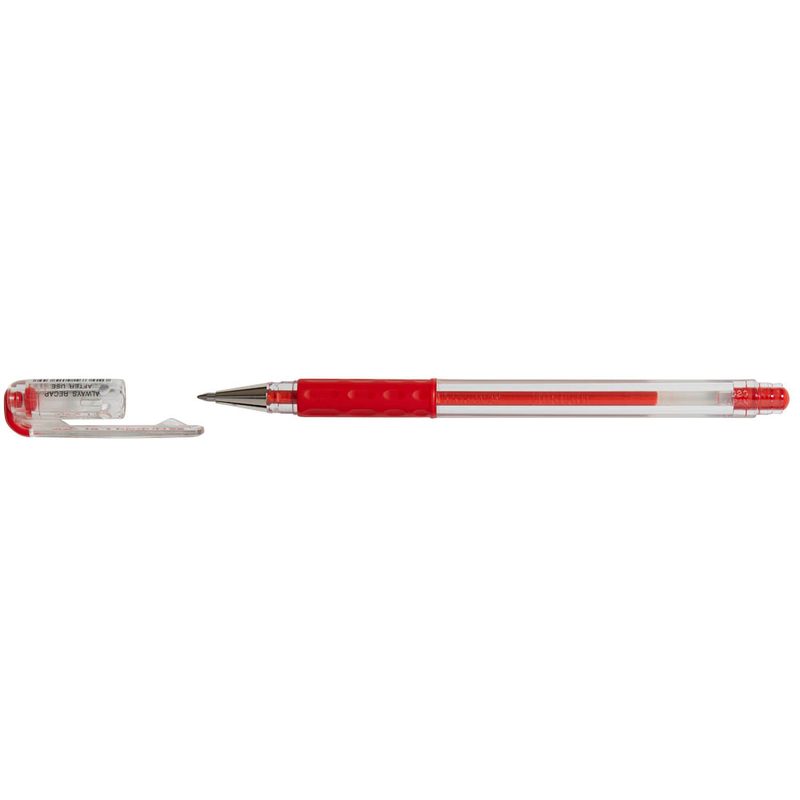 Pentel K116 Gelschreiber rot/transparent 0,3 mm, Schreibfarbe: rot, 12 St.