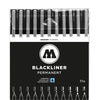 thumb-MOLOTOW BLACKLINER Complete Fineliner-Set schwarz, 11 St.