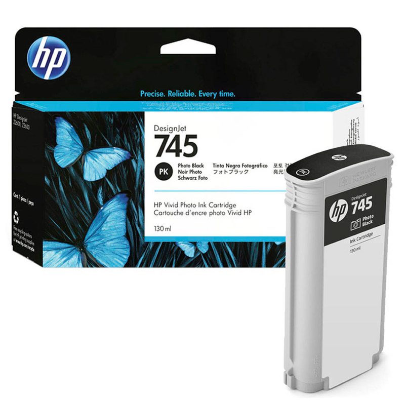 HP 745 (F9J98A) Foto schwarz Druckerpatrone