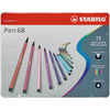 thumb-STABILO Pen 68 Filzstifte farbsortiert, 15 St.