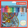 thumb-STABILO Pen 68 Filzstifte farbsortiert, 24 St.