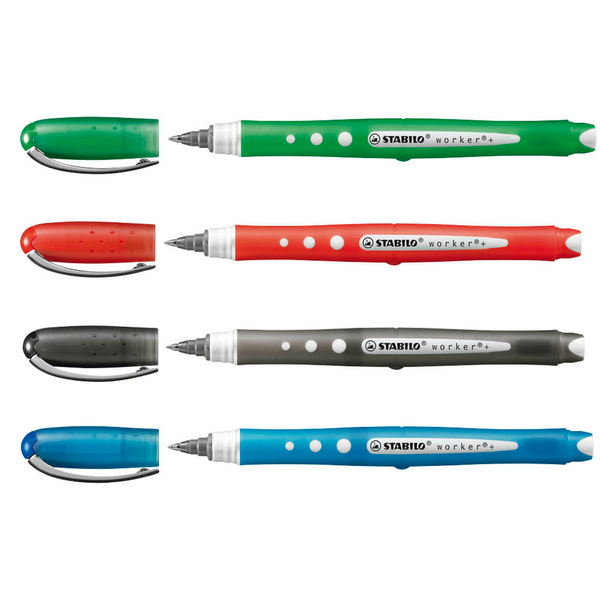 STABILO worker colorful Tintenroller 0,5 mm, Schreibfarbe: farbsortiert, 4 St.