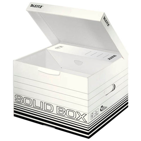 10 LEITZ Archivboxen Solid M weiß 32,5 x 36,0 x 27,0 cm