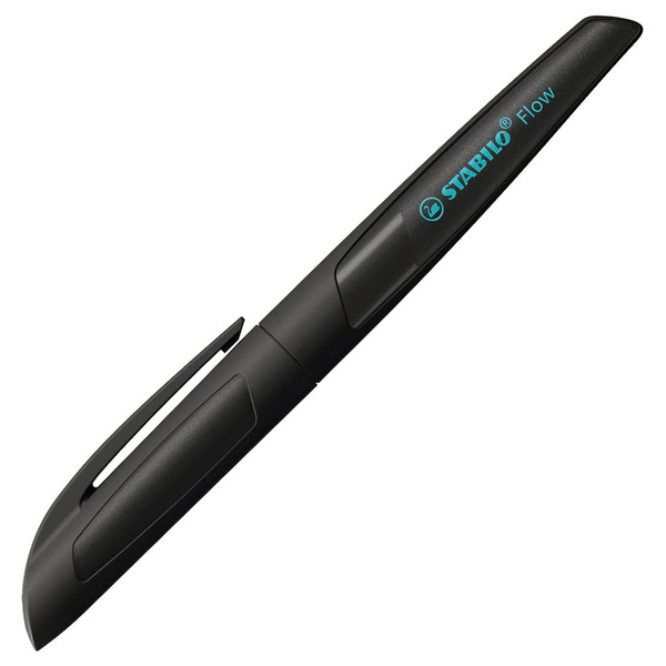 STABILO Kugelschreiber Flow schwarz, Schreibfarbe: blau, 1 St.