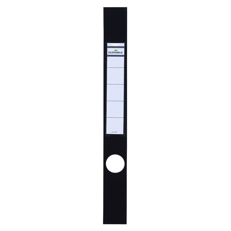 10 DURABLE Ordneretiketten ORDOFIX® schwarz für 5,0 cm Rückenbreite