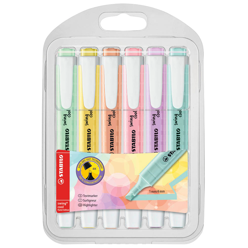 STABILO swing cool Pastel Textmarker farbsortiert, 6 St.