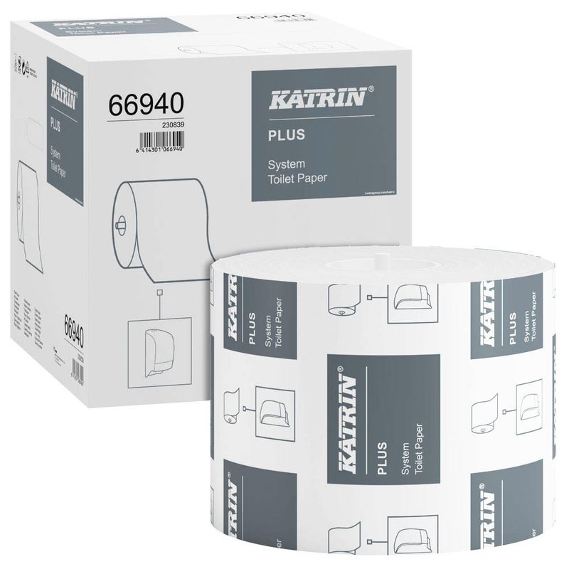 KATRIN Jumbo-Toilettenpapier PLUS System 2-lagig, 36 Rollen