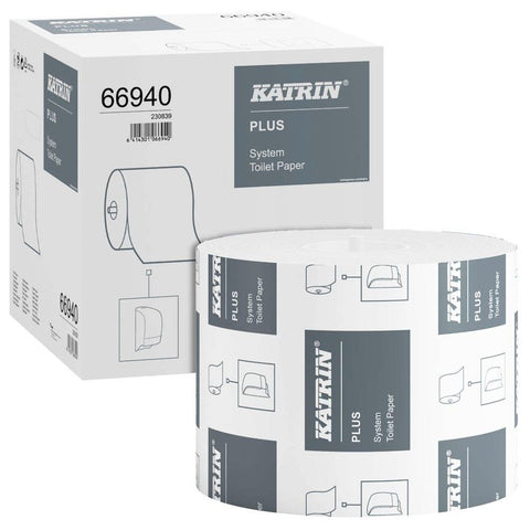 KATRIN Jumbo-Toilettenpapier PLUS System 2-lagig, 36 Rollen