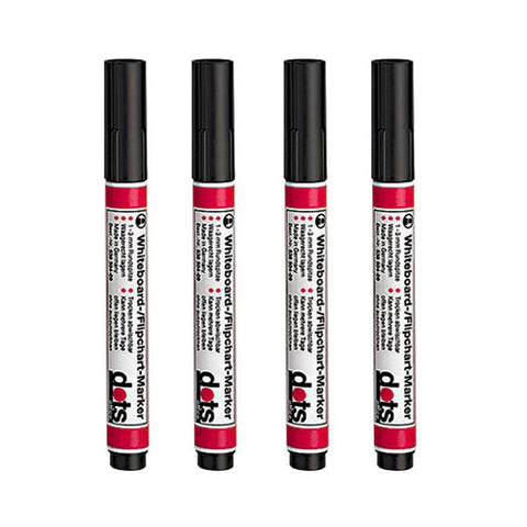 dots Whiteboard-Marker schwarz 1,5 - 3,0 mm, 4 St.