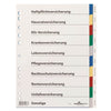 thumb-DURABLE Ordnerregister Vollformat blanko mit Deckblatt Versicherungen 2x blau, 2x gelb, 2x rot, 2x grün, 2x grau 10-teilig, 1 Satz