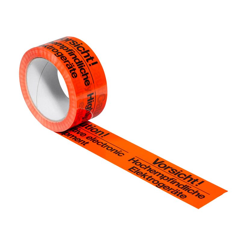 SUPRA Warnklebeband Vorsicht! Hochempfindliche Elektrogeräte leuchtorange 50,0 mm x 66,0 m 1 Rolle