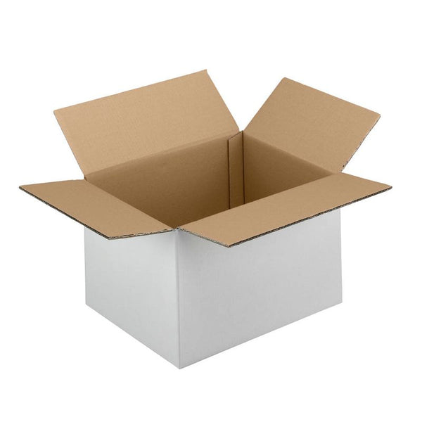 20 Nestler Wellpapp-Faltkartons 2-wellig weiß 22,3 x 16,3 x 15,8 cm Außenmaß