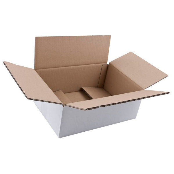 20 Nestler Wellpapp-Faltkartons 2-wellig weiß 36,3 x 26,3 x 14,8 cm Außenmaß