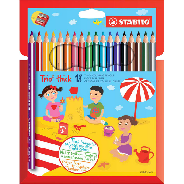 STABILO Trio® Swano Buntstifte farbsortiert, 18 St.
