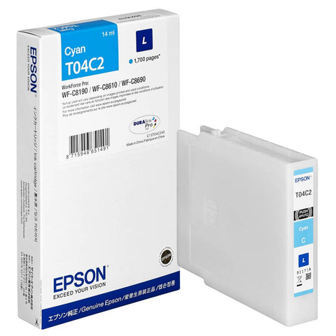 EPSON T04C2L  cyan Druckerpatrone