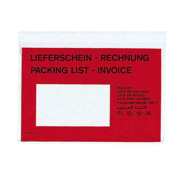 VP Lieferscheintaschen Kunststoff DIN C6 250 St.