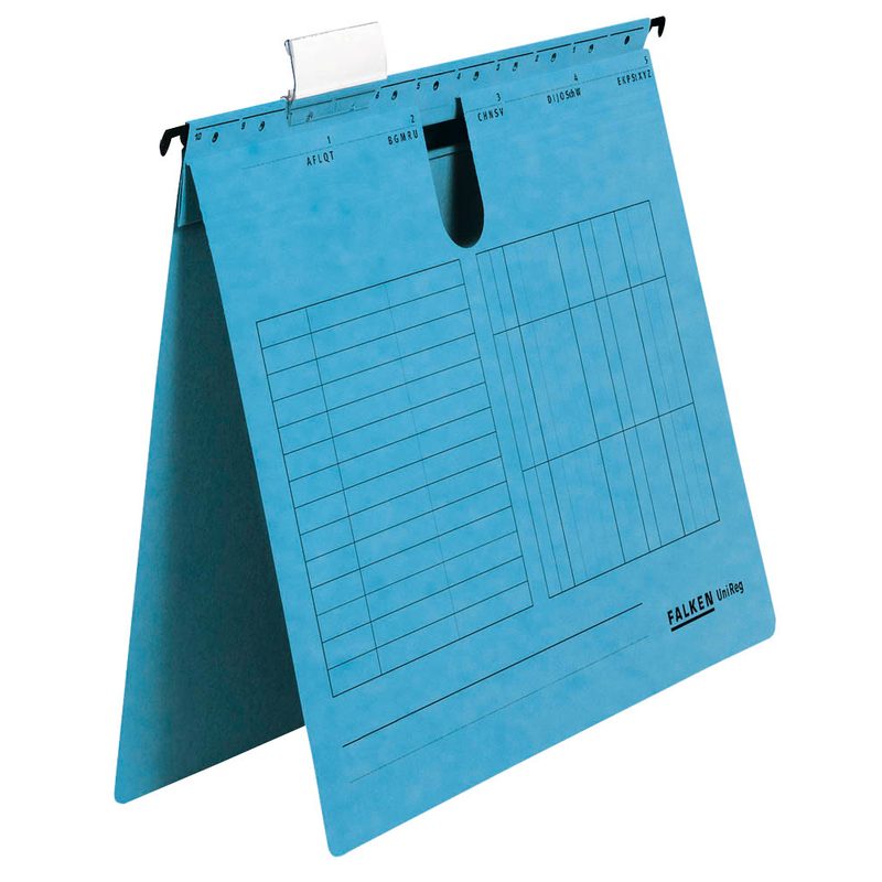 25 FALKEN Hängehefter UNIREG Karton blau 1 x kaufmännische Heftung