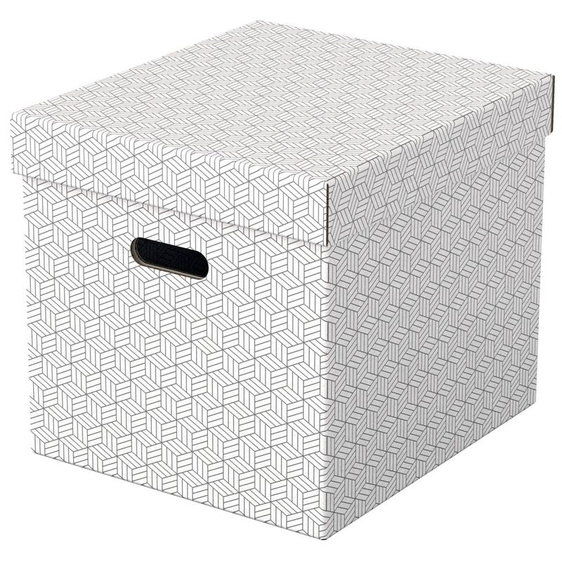 3 Esselte Home Aufbewahrungsboxen 33,0 l weiß 32,0 x 36,5 x 31,5 cm