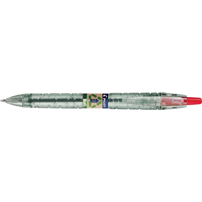 PILOT Kugelschreiber B2P „Bottle 2 Pen“ ECOBALL transparent, Schreibfarbe: rot, 1 St.