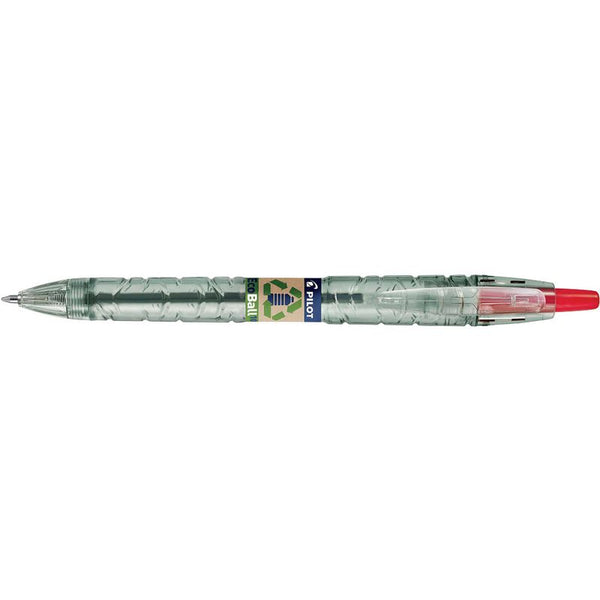 PILOT Kugelschreiber B2P „Bottle 2 Pen“ ECOBALL transparent, Schreibfarbe: rot, 1 St.