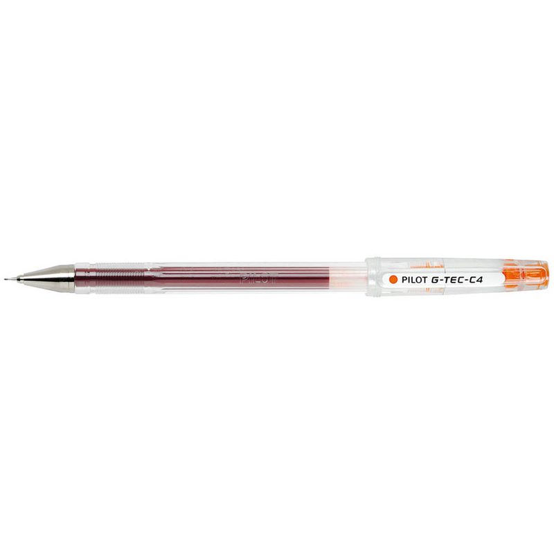 PILOT G-Tec C4 0.4 Gelschreiber transparent 0,4 mm, Schreibfarbe: orange, 1 St.