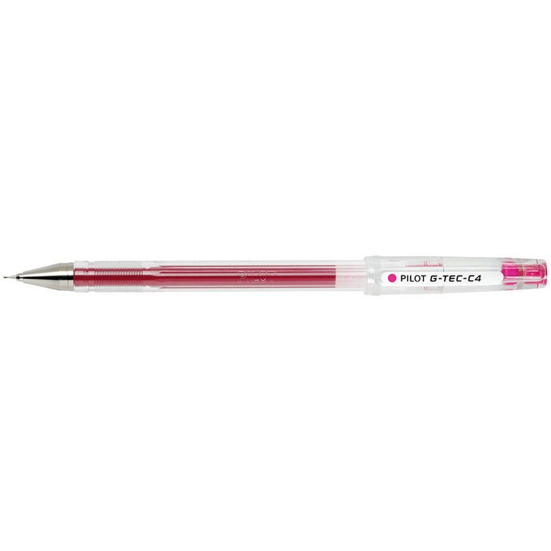 PILOT G-Tec C4 0.4 Gelschreiber transparent 0,4 mm, Schreibfarbe: pink, 1 St.