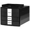 thumb-HAN Schubladenbox IMPULS  schwarz 1017-13, DIN C4 mit 3 Schubladen