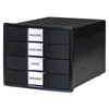 thumb-HAN Schubladenbox KARMA  schwarz 10128-13, DIN C4 mit 4 Schubladen