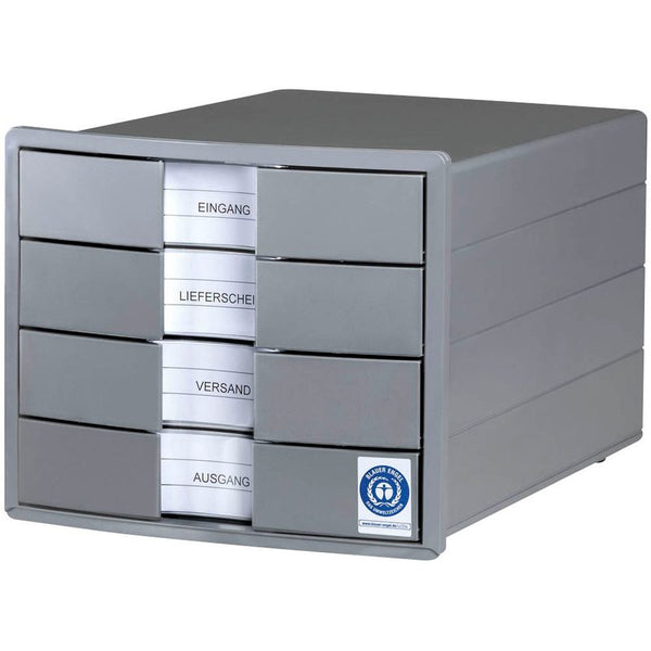 HAN Schubladenbox KARMA  grau 10128-18, DIN C4 mit 4 Schubladen