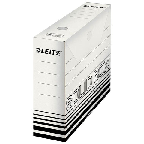 10 LEITZ Archivbox Solid weiß 8,0 x 33,0 x 25,7 cm
