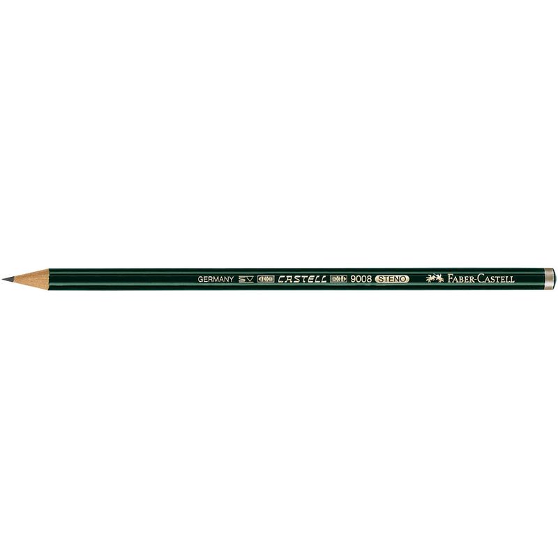 FABER-CASTELL 9008 Stenobleistifte HB grün, 12 St.