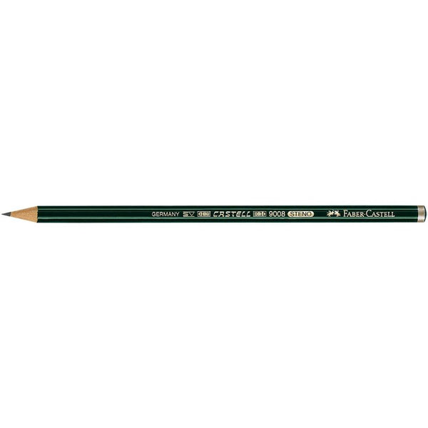 FABER-CASTELL 9008 Stenobleistifte HB grün, 12 St.