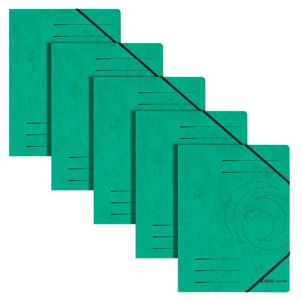5 herlitz Eckspanner easy orga DIN A4 grün