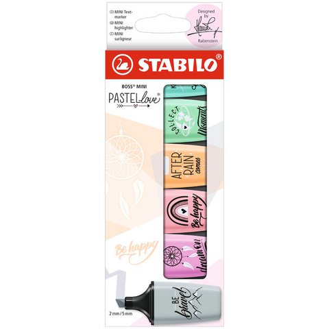 STABILO Pastellove Textmarker farbsortiert, 6 St.