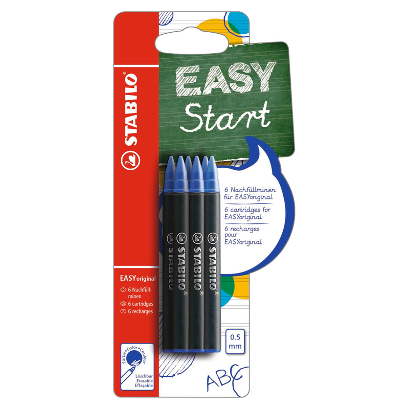 STABILO EASYoriginal Tintenrollerminen blau 0,5 mm 6 St.