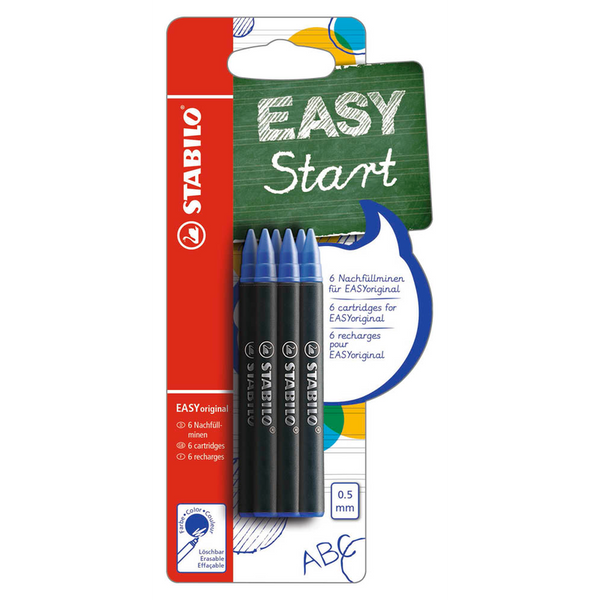 STABILO EASYoriginal Tintenrollerminen blau 0,5 mm 6 St.